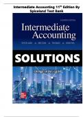 Intermediate Accounting 11th Edition By Spiceland Test Bank | Complete Solution (Guaranteed A+) | Latest 2024