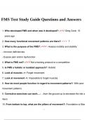FMS Test Study Guide Questions and Answers.