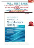    FULL TEST BANK For Brunner & Suddarth's Textbook of Medical-Surgical Nursing&comma; 15th Edition  by Dr&period; Janice L Hinkle PhD RN CNRN &lpar;Author&rpar; Latest Update 2024 Graded A&plus;&period;  