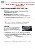 GIZMOS STUDENT EXPLORATION: BIG BANG THEORY – HUBBLE’S LAW 2021 THE BEST EXAM
