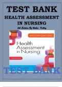 Test Bank - Health Assessment in Nursing, 6th Edition (Weber, 2018), Chapter 1-34 | All Chapters