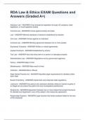 RDA Law & Ethics EXAM Questions and Answers &lpar;Graded A&plus;&rpar;