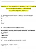 WGU C173 Objective Assessment Exam and Review at the End Questions and Answers 2024 / 2025 | 100% Verified Answers