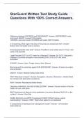 StarGuard Written Test Study Guide Questions With 100&percnt; Correct Answers&period;