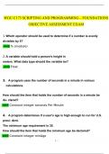 WGU C173 Objective Assessment Exam Questions and Answers 2024 / 2025 | 100% Verified Answers