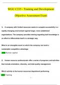 WGU C235 Objective Assessment Exam Questions and Answers 2024 / 2025 | 100% Verified Answers