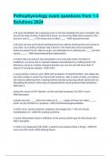 Pathophysiology exam questions from 1-3 Solutions 2024