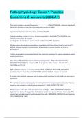 Pathophysiology Exam 1 Practice Questions & Answers 2024&lpar;A&plus;&rpar;