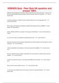 VDBHDS Quiz - Peer Quiz VA question and answer 100&percnt;