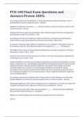PCN-100 Final Exam Questions and Answers Proven 100&percnt;