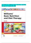 Test Bank For Williams Basic Nutrition And Diet Therapy 16th Edition By NIX
