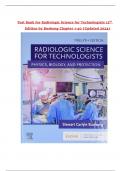 Test Bank for Radiologic Science for Technologists 12th  Edition by Bushong Chapter 1-40 {Updated 2024} 