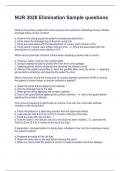 NUR 3028 Elimination Sample questions