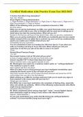 Certified Medication Aide Practice Exam Test 2022&sol;2023