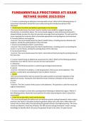 FUNDAMENTALS PROCTORED ATI EXAM RETAKE GUIDE 2023&sol;2024