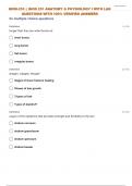 BIOS 251 ANATOMY & PHYSIOLOGY I WEEK 8 FINAL EXAM WITH 100&percnt; CORRECT MARKING SCHEME &sol;VERIFIED ANSWERS