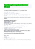 Food Safety Manager Exam Solutions 2024&lpar;A&plus;&rpar;