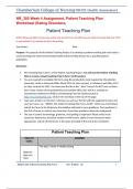NR_305 Week 4 Assignment, Patient Teaching Plan Worksheet (Eating Disorders)