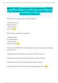 WGU C952 Computer Architecture PGKO Pre-Assessment Practice Questions and Answers Rated A&plus;