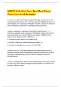 NR228 Nutrition Prep Test Real Exam  Questions And Answers