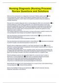 Nursing Diagnosis &lpar;Nursing Process&rpar; Review Questions and Solutions