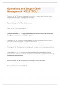 Operations and Supply Chain Management - C720 &lpar;WGU&rpar; 245 Questions with 100&percnt; Correct Answers &vert; Verified &vert; Updated 2024
