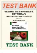 Test Bank - Williams Basic Nutrition and Diet Therapy&comma; 15th Edition &lpar;Nix&comma; 2017&rpar;&comma; Chapter 1-23 &vert; All Chapters