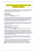 Nursing Process Practice Quiz with  Detailed Answers