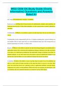 WGU C836 OA Study Guide &lpar;Overly Informative&rpar; Questions and Answers Rated A