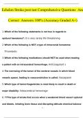 Echelon Stroke post test Comprehensive Questions and Answers 100&percnt; Accuracy &lpar;Graded A&plus;&rpar;
