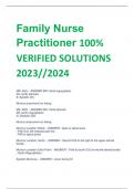 UPDATED Family Nurse Practitioner 100% VERIFIED SOLUTIONS 2023//2024
