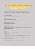 DHN 241- certification exam 2024 all questions and answers already graded A&plus;
