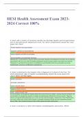 hesi health assesment exam 2023-2024 guranteed a+ 