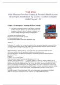 TEST BANK Olds' Maternal-Newborn Nursing & Women's Health Across the Lifespan, (11TH) By Michele Davidson Complete Guide Chapter 1-36| OPTIMIZED PDF 