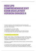 HESI LPN COMPREHENSIVE EXIT EXAM 2023 LATEST VERSION GRADED A
