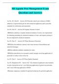 MI Aquatic Pest Management Exam  Questions and Answers