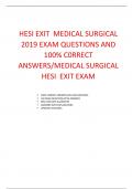 HESI EXIT MEDICAL SURGICAL 2019 EXAM QUESTIONS AND 100&percnt; C0RRECT ANSWERS&sol;MEDICAL SURGICAL HESI EXIT EXAM