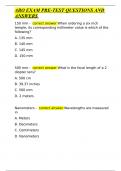 ABO EXAM PRE-TEST QUESTIONS AND ANSWERS 