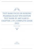 TEST BANK FOCUS ON NURSING PHARMACOLOGY 8TH EDITION TEST BANK BY AMY KARCH - CHAPTER 1-59 &vert; COMPLETE GUIDE 2022