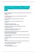 Colorado Cosmetology Written exam 312 Questions and Correct Answers 2023&period;