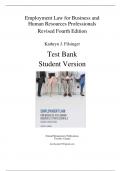 Test Bank for Employment Law for Business and Human Resources Professionals Revised Fourth Edition Kathryn J. Filsinger