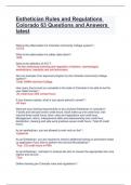 Esthetician Rules and Regulations Colorado 63 Questions and Answers latest&period;