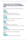Practice test 1 & 2 for Esthetician Written Exam with correct ANSWERS 2022&period;