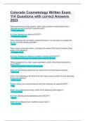 Colorado Cosmetology Written Exam 114 Questions with correct Answers 2023&period;