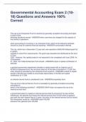 Governmental Accounting Exam 2 &lpar;10-18&rpar; Questions and Answers 100&percnt; Correct