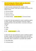 Ch 42 Caring for Clients with eye disorders NCLEX questions and answers
