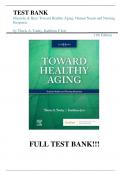 Test Bank For Toward Healthy Aging Human Needs and Nursing Response 11th Edition by Theris A. Touhy, Kathleen F Jett||ISBN NO:10,032382966X||ISBN NO:13,978-0323829663||Complete Guide A+