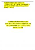 TEST BANK FOR MICROBIOLOGY FUNDAMENTALS: A CLINICAL APPROACH 4TH EDITION MARJORIE KELLY COWAN HEIDI SMITH, A GUIDE 