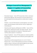 Michigan General Pest Management 7A  Chapter 1&colon; Legalities of General Pest  Management Exam 2024