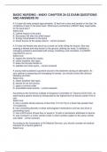 BASIC NURSING - 4N0X1 CHAPTER 24-32 EXAM QUESTIONS AND ANSWERS &num;3&period;